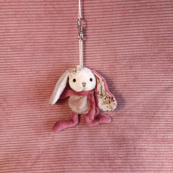 Breloczek króliczek Bibi różowy pluszak 10cm Bukowski Design