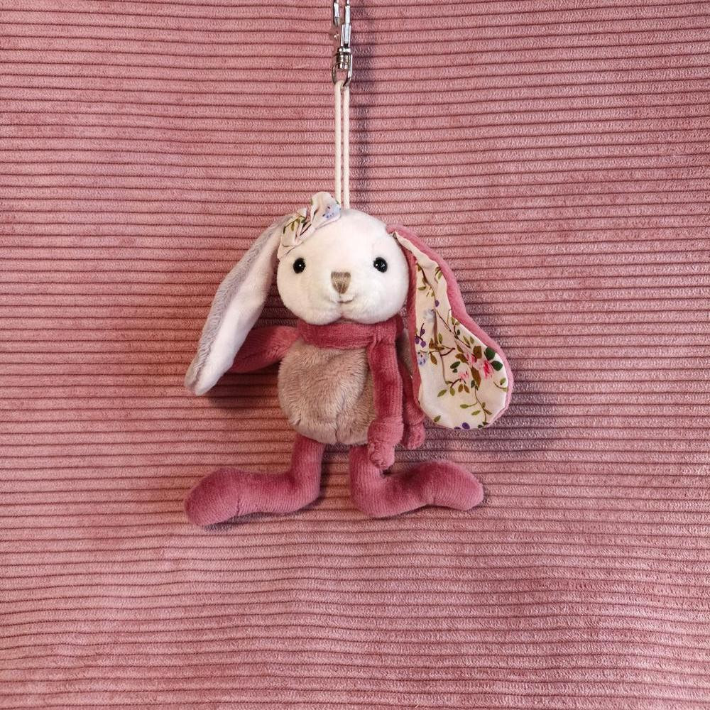 Breloczek króliczek Bibi różowy pluszak 10cm Bukowski Design