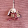Breloczek króliczek Bibi różowy pluszak 10cm Bukowski Design