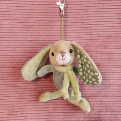 Breloczek króliczek Benji zielony pluszak 10cm Bukowski Design