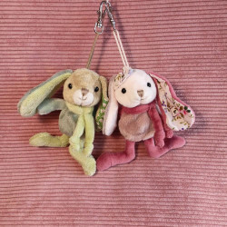 Breloczek króliczek Benji zielony pluszak 10cm Bukowski Design